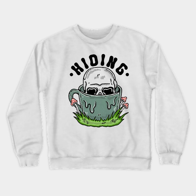 Hidden Skull Crewneck Sweatshirt by Skulls Mushroom Arts